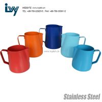 colorful telfon coating milk frothing pitcher high quality