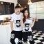 Couple T-Shirts Cartoon Print Sweaters Causal All Match Summer His and Hers Clothes for Lovers