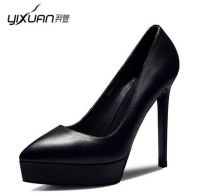 2016 Spring And Autumn And The Shallow Mouth Of High-heeled Women's Shoe Heels And With A Fine Leather Waterproof Taiwan Women Shoes