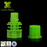 Plastic spout with screw cap for beverage pouch and stand up bag spout