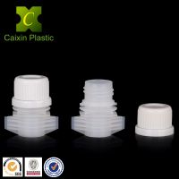 Low cost PP and PE plastic spout with non spill closure cap for large doypack