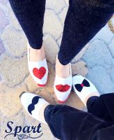 SPART Espadrille Heart or Mustache Shoes for Women