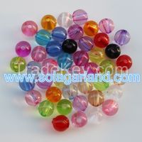 Wholesale Acrylic Crystal Round Beads Loose Spacer Plastic Beads