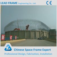 galvanized prefabricated steel space frame structure dome coal storage