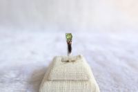 August Peridot Birthstone Ring with Sterling Silver .925