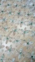 Width 130cm Polyester Sequins Flowers Embroidery Mesh 3d Leaf Tulle Lace Fabric Dress Women Skirt Shirt Dress