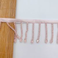 Sewing Lace Ribbon Fabric Glass Beaded