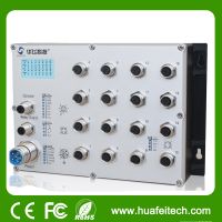 Managed Waterproof M12 Port Ethernet Switch with 16 Ports
