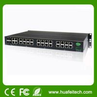 Managed Full Gigabit 28 Port Industrial Ethernet Switch For IP Camera