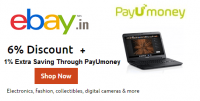 Get 6% Discount on Ebay + 1% Extra Saving Through PayUmoney