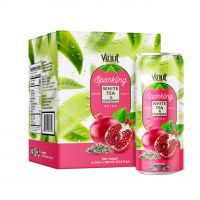 250ml Carbonated Soft Drinks Box 4 Cans Green tea &amp; Pomegranate Factory Worldwide Export Free Design Your Own Private Label