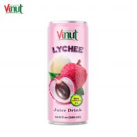320ml VINUT Low Sugar Low Fat White Label Manufacturing Canned Lychee juice drink