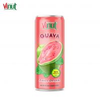 320ml VINUT Natura Low Sugar Customized print Logo Factories Canned Guava juice drink