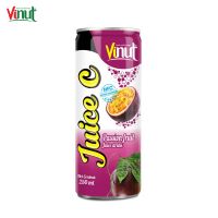 250ml VINUT New Packing ODM Manufacturers Canned Pasion fruit Juice drink