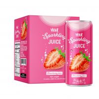 250ml Carbonated drinks VINUT Box 4 Cans Strawberry Juice Distributors Healthy Natura Low Sugar OEM service