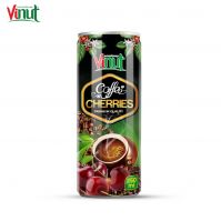 250ml VINUT Can (Tinned) Soft Drink Private Label Beverage Coffee with Cherries Wholesale Best Quality