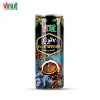 250ml VINUT Can (Tinned) OEM Customize Private label Coffee with Blueberries Export Healthy Premium