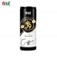 250ml VINUT Can (Tinned) Custom Private Label Black Coffee Wholesale Suppliers No fat and no sugar