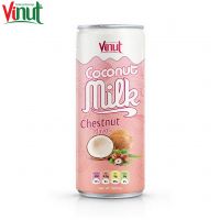 320ml VINUT Can (Tinned) Coconut milk with Chestnut Free Sample Free Label New Packing Directory Low-Salt in Vietnam