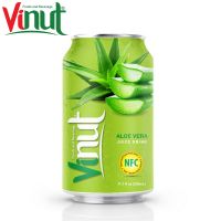 330ml VINUT Canned Original Taste Aloe vera Juice Manufacturing Free Design Your Own Private Label Less Sugar GMP Certified