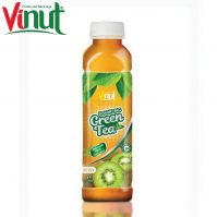 500ml VINUT Popular bottle Sale fresh customized label Real Green Tea with kiwi juice Factories in Vietnam
