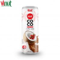 250ml VINUT Can (Tinned) Coconut milk with Coffee latte OEM Company Best Sugar-Free ISO HALAL HACCP Certificated Vietnam