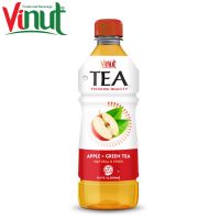 500ml VINUT New Packing bottle OEM service Fresh Green tea with Apple Sellers in Vietnam