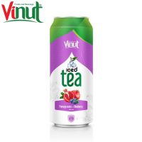 500ml VINUT Healthy Premium bottle Free Sample Free Design Label Iced tea Pomegranate Blueberry flavour Manufacturer in Vietnam