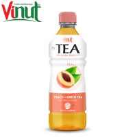 500ml VINUT Sugar Free Low Calories bottle Beverage Customize Formulation Fresh Green tea with Peach Manufacturers in Vietnam