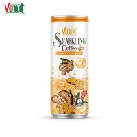 250ml VINUT Can (Tinned) Free Design Label Sparkling water Coffee with Ginger Manufacturers Fresh cool natural