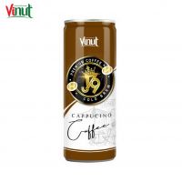 250ml VINUT Can (Tinned) Private Label service Coffee Cappuccino Manufacturers Sugar Free Low Calories