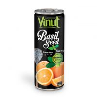 Best Price 250ml Premium Quality Basil seed Drink with Orange Flavour