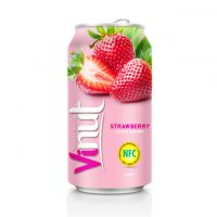 Vietnam Fresh Squeezed 330ml Canned Fruit Juice Strawberry Juice Drink Supplier fruit juice Daily Drinks