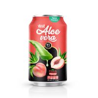 11.1 fl oz VINUT Canned NFC Aloe vera drink with Peach Juice