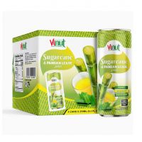 250ml VINUT 100% Sugarcane Juice with Leaves Private Label Bulk Best Selling Company in Vietnam