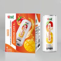 250ml Carbonated drinks Box 4 Cans Sparkling Mango Juice Free Sample Free Label New Packing