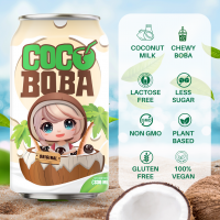 330ml Vinut Coco Boba Original Drink (Coconut milk + Tea + Tapioca Pearl) 