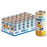 Milkfizz Milk Soda Banana flavor VINUT 250ml Free sample Private label ODM OEM Wholesaler Price HALAL KOSHER Manufacturer