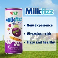 Milkfizz Milk Soda Passion fruit flavor VINUT 250ml Free sample Private label ODM OEM Wholesaler Price HALAL KOSHER Manufacturer