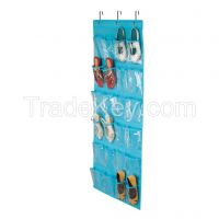 24 Pockets Hanging on Door Clear Shoe Storage Organizer