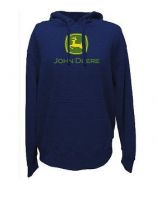 John Deere Hooded Navy Sweatshirt w/ 2000 Logo