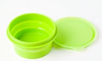 Collapsible Food Grade Container, Foldable Silicone Lunch Box Silicone Food Storage Box Silicone School Lunch Box