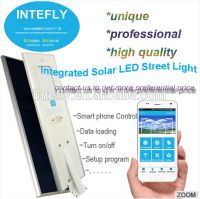Hot selling all in one solar street light with mobile APP via bluetooth from Intefly shenzhen China