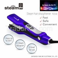 Professional Steam hair flat iron hair straightener
