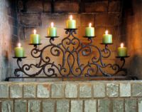 7 pc Iron Floor Candle Holder