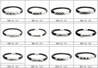 stainless steel jewelry - rubber bangles