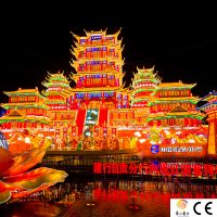 Chinese  Traditonal Silk Lighting Lanterns Festival Decoration Outdoor