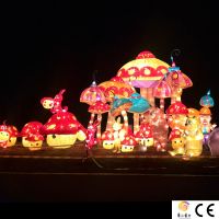 Chinese  New Year Traditional Silk Lighting Lanterns Festival Factory