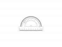 180 Degree Half Circle Protractor