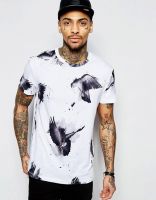 TUSK- T-Shirt with All Over Dove Print 